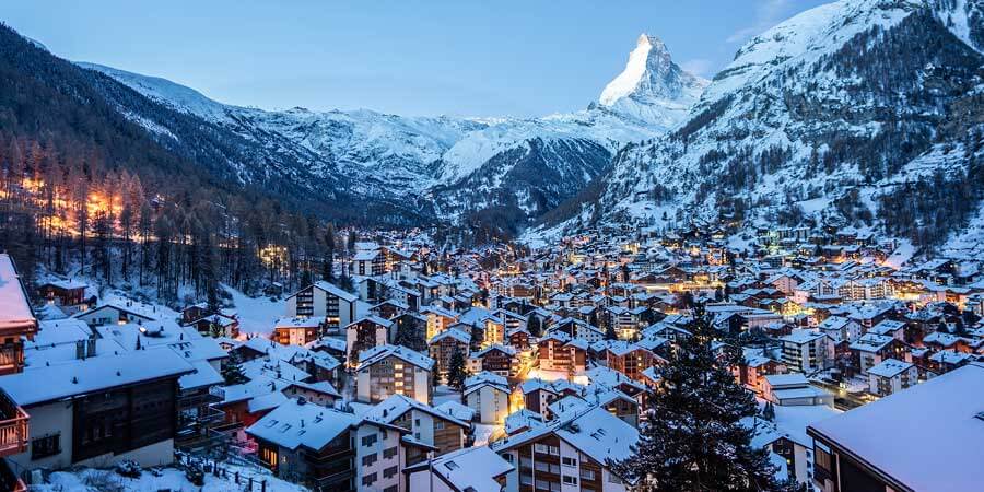 Viewing the Matterhorn from idyllic Zermatt