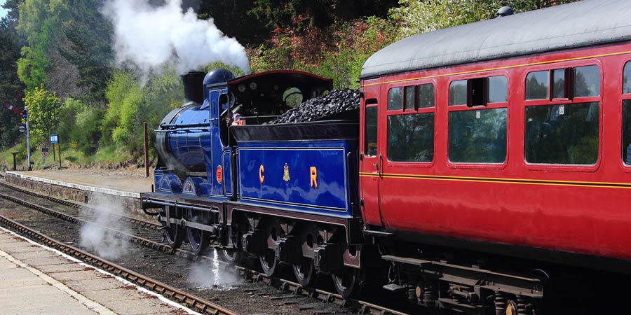 Enjoying a nostalgic trip aboard the Strathspey Steam Railway